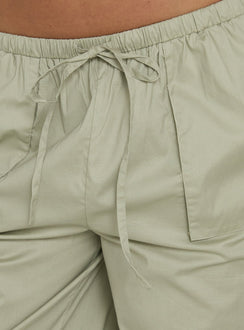 Toren Drawstring Straight Leg Pants Stone