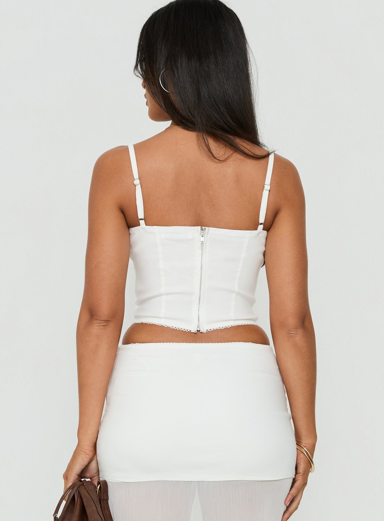 Piya Ruched Bust Cami Top White