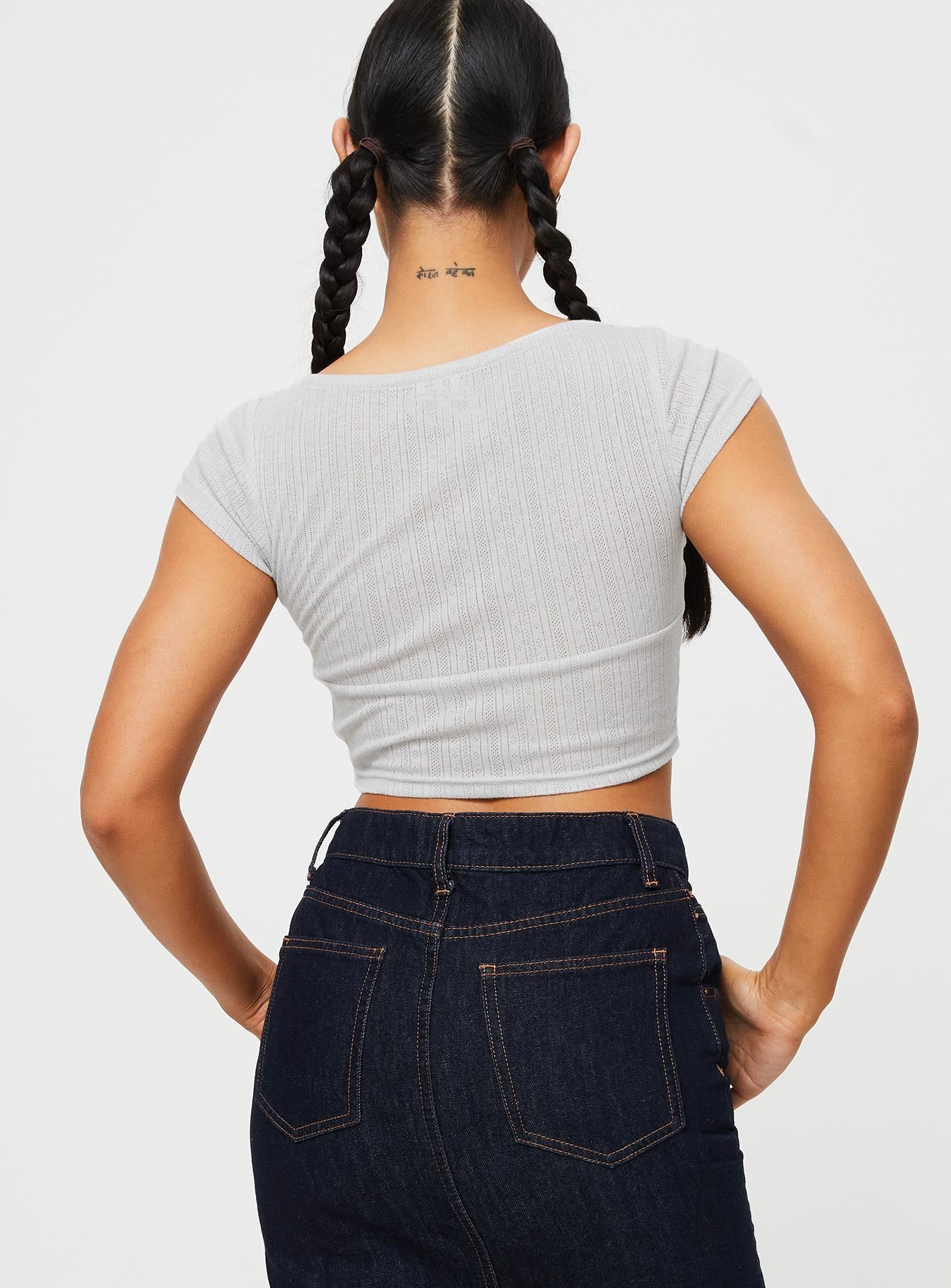 product Princess Polly Sleeveless Square Neck  Kimura Top Grey