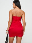 Princess Polly Square Neck  Ready For It Corset Mini Dress Red
