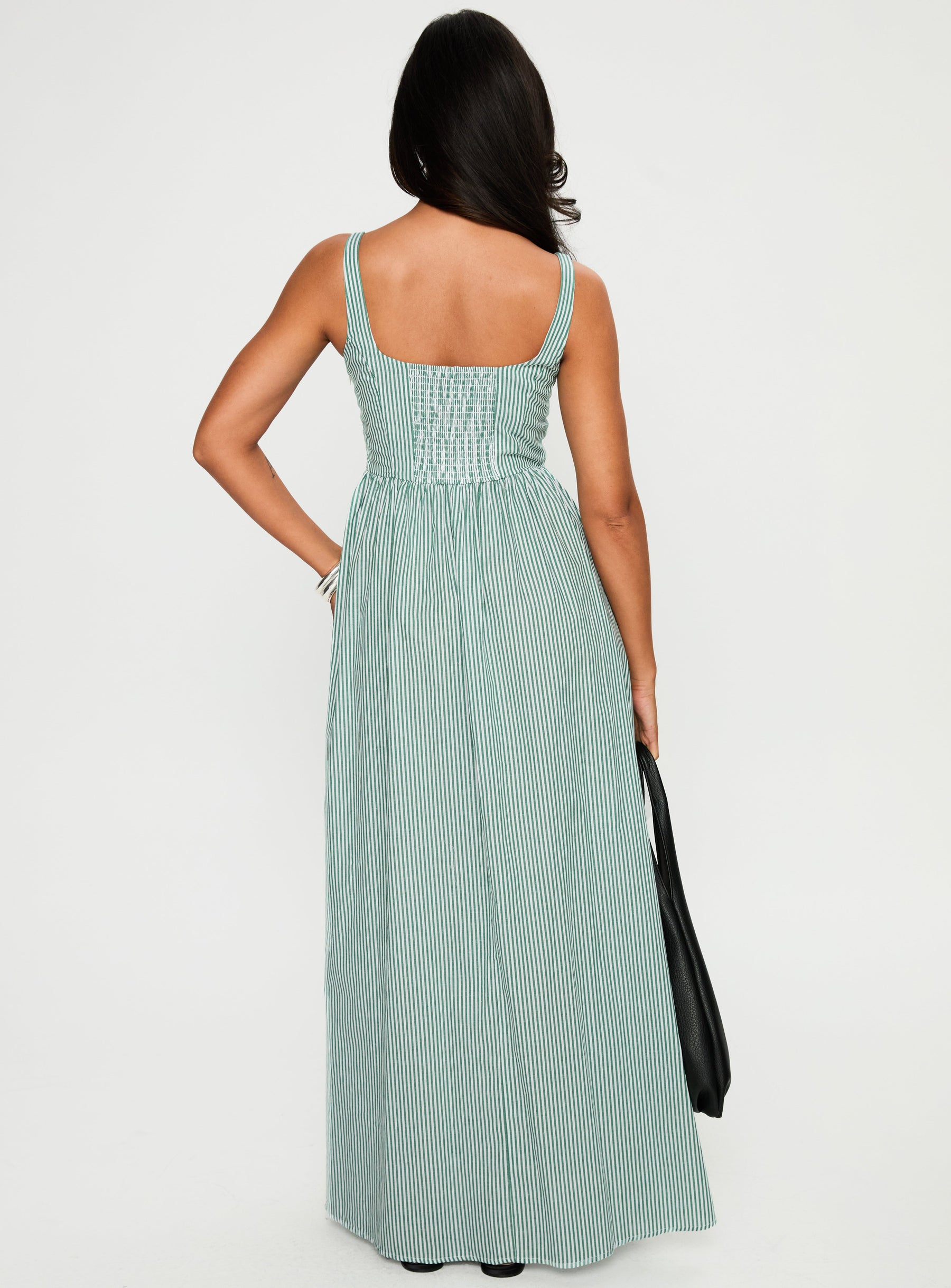 Cartmel Maxi Dress Green / White