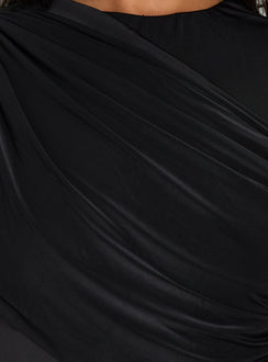 Ravennah Draped Bodysuit Black