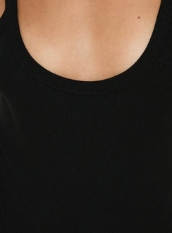 Nerinah Ribbed Bodysuit Black