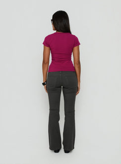 Trust Fund Low Rise Bootleg Cargo Pants Charcoal