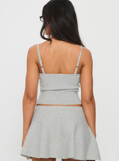 Juni Knit Cami Top Grey Marle