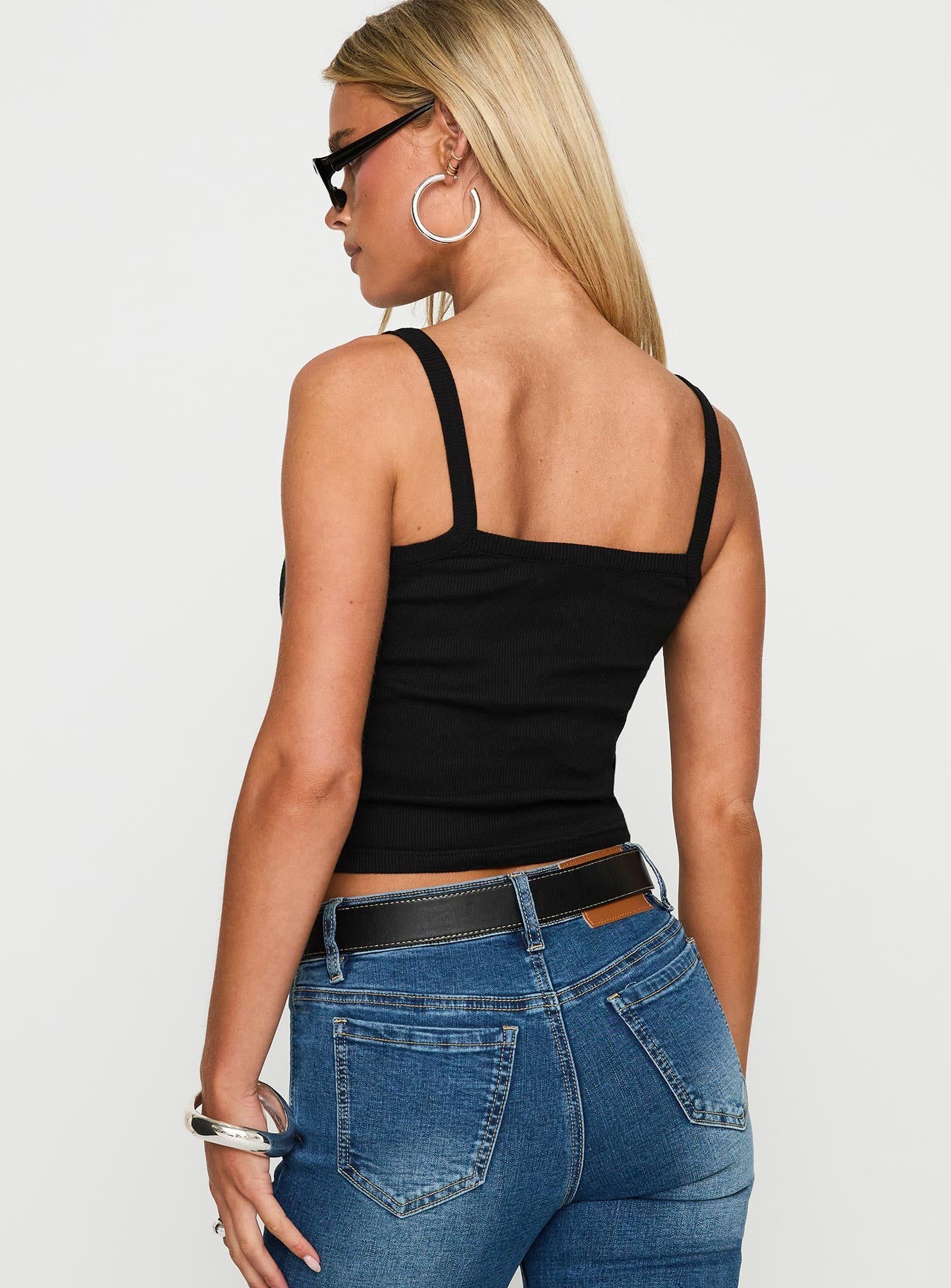 Text Me 24/7 Graphic Tank Black