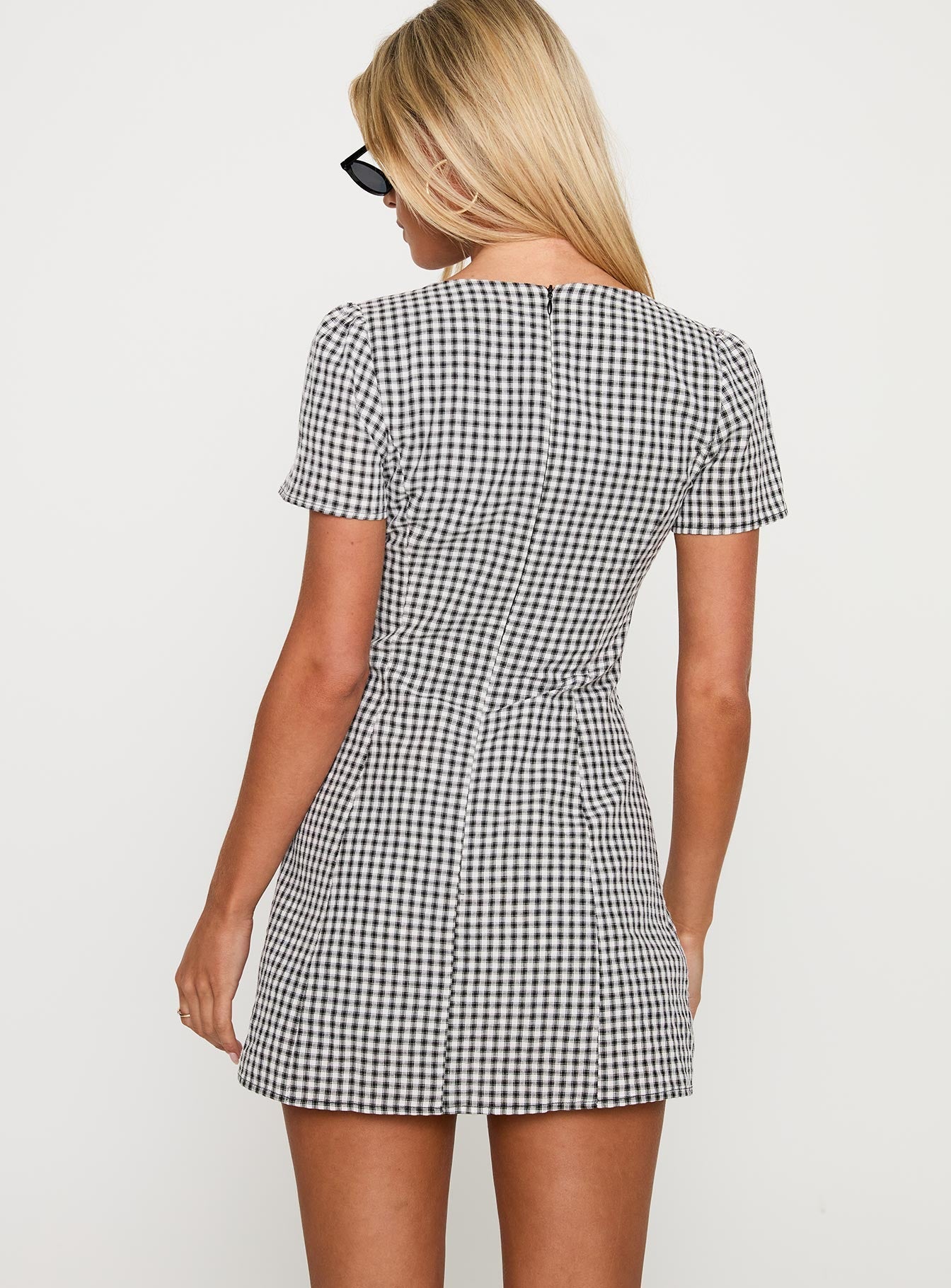 Loveliness Playsuit Black / White Check
