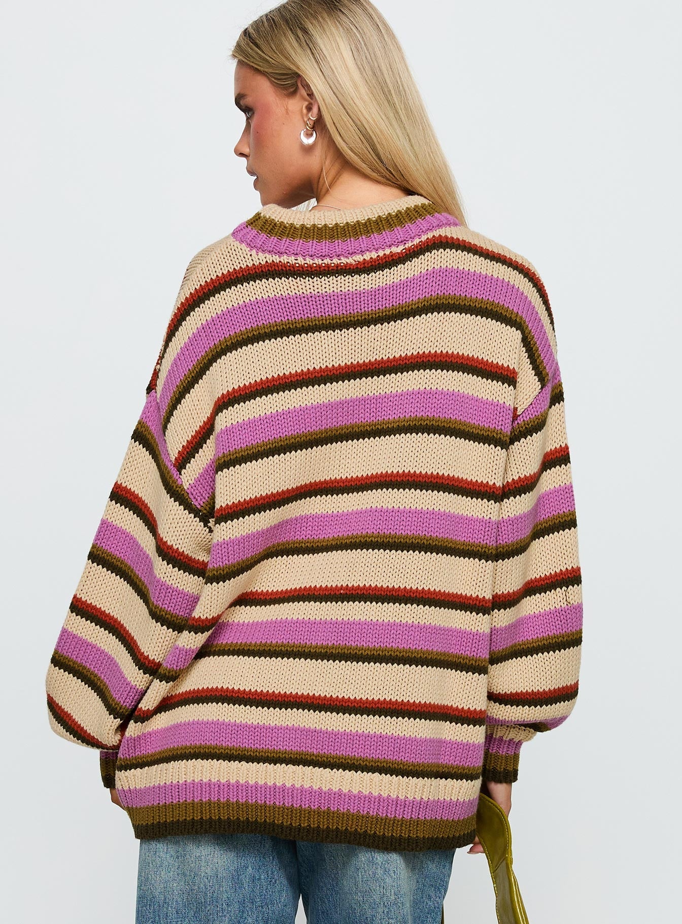 Got The Music Knit Sweater Multi Stripe