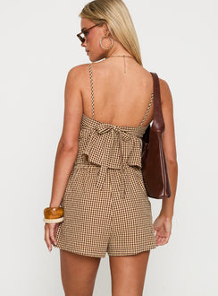Lille Set Brown Gingham
