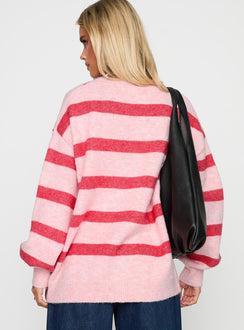 Places To Go Knit Sweater Red / Pink