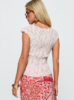 Uptempo Sheer Top Beige