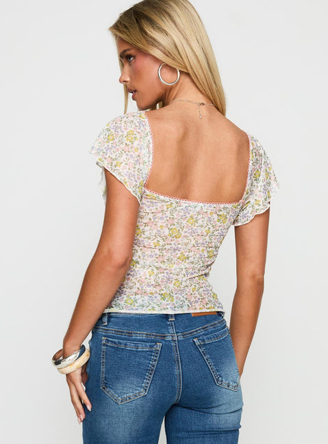 Sybilla Top Multi Floral