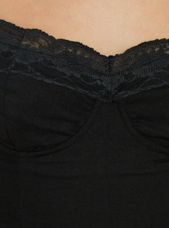 Elsea Structured Cami Top Black