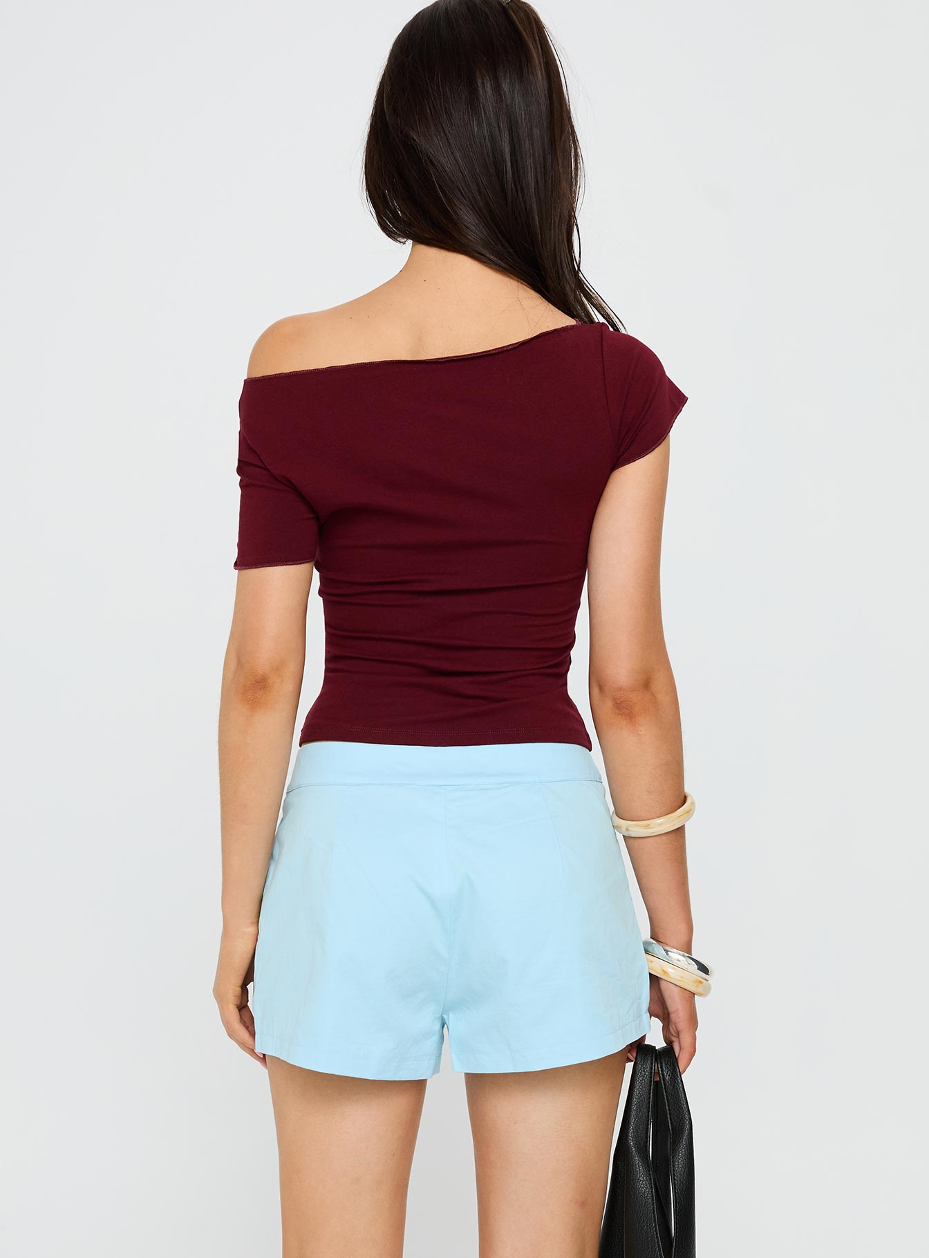 Leleia Embroidered Shorts Blue