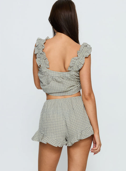 Santabelle Frill Shorts Check