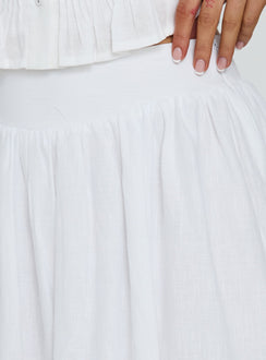 Valerio Maxi Skirt White
