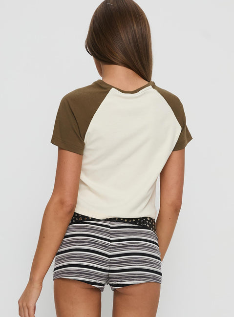 87 Classic Graphic Top White / Green