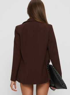 Katrice Oversized Blazer Chocolate