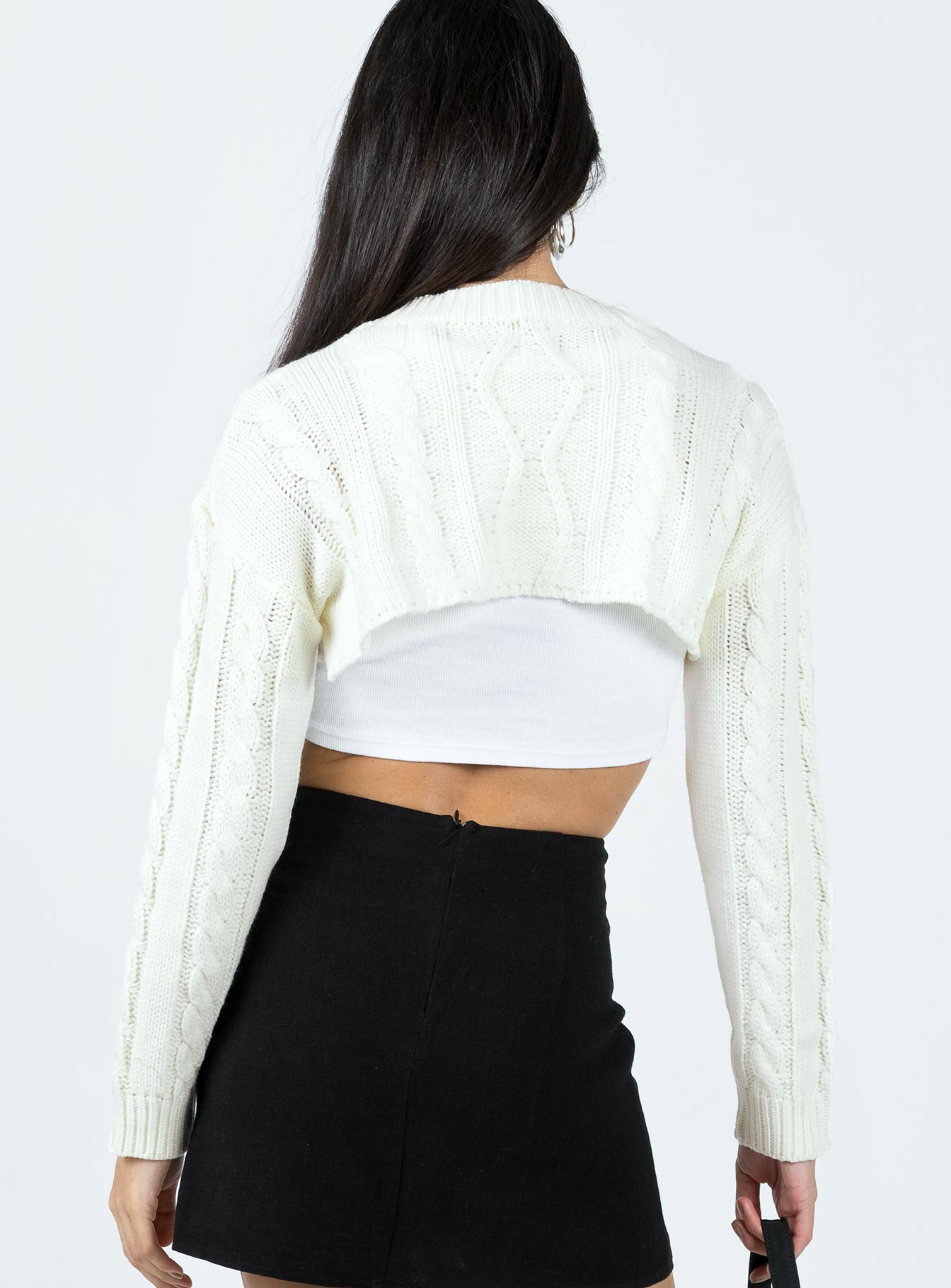 Sandwell Cropped Sweater White Princess Polly  Cropped 