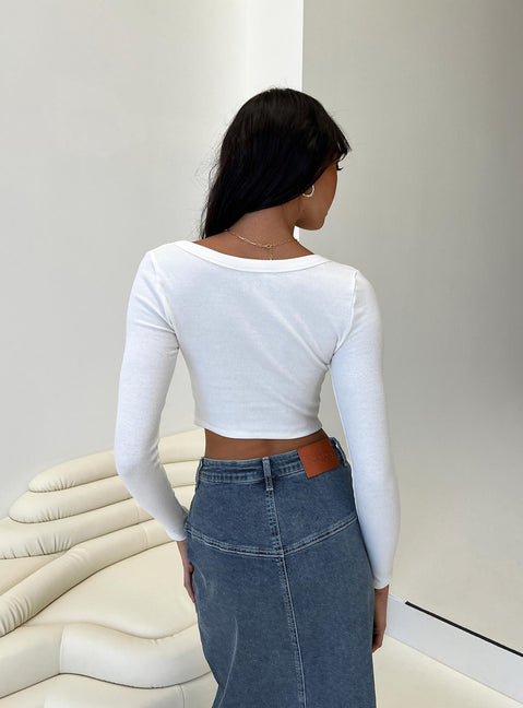 product Princess Polly Sleeveless High Neck  Laurina Long Sleeve Top White