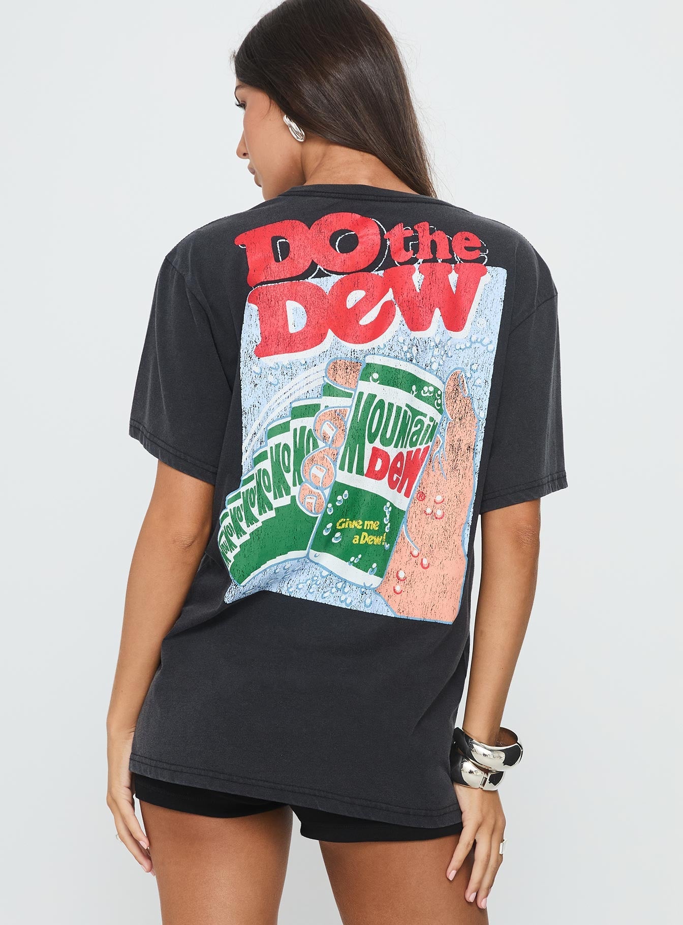 Mountain Dew Oversized Graphic Tee Black
