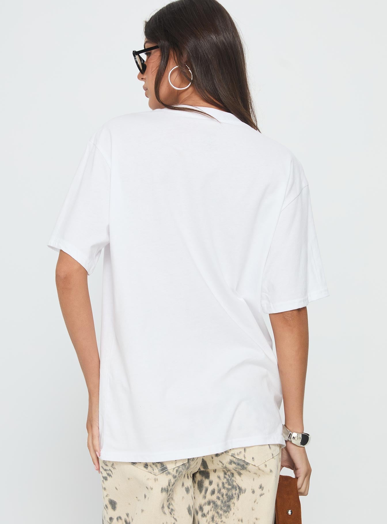 Rebel Rebel Oversized Graphic Top White