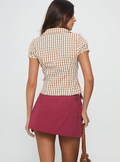 Gigi Wrap Skort Burgundy