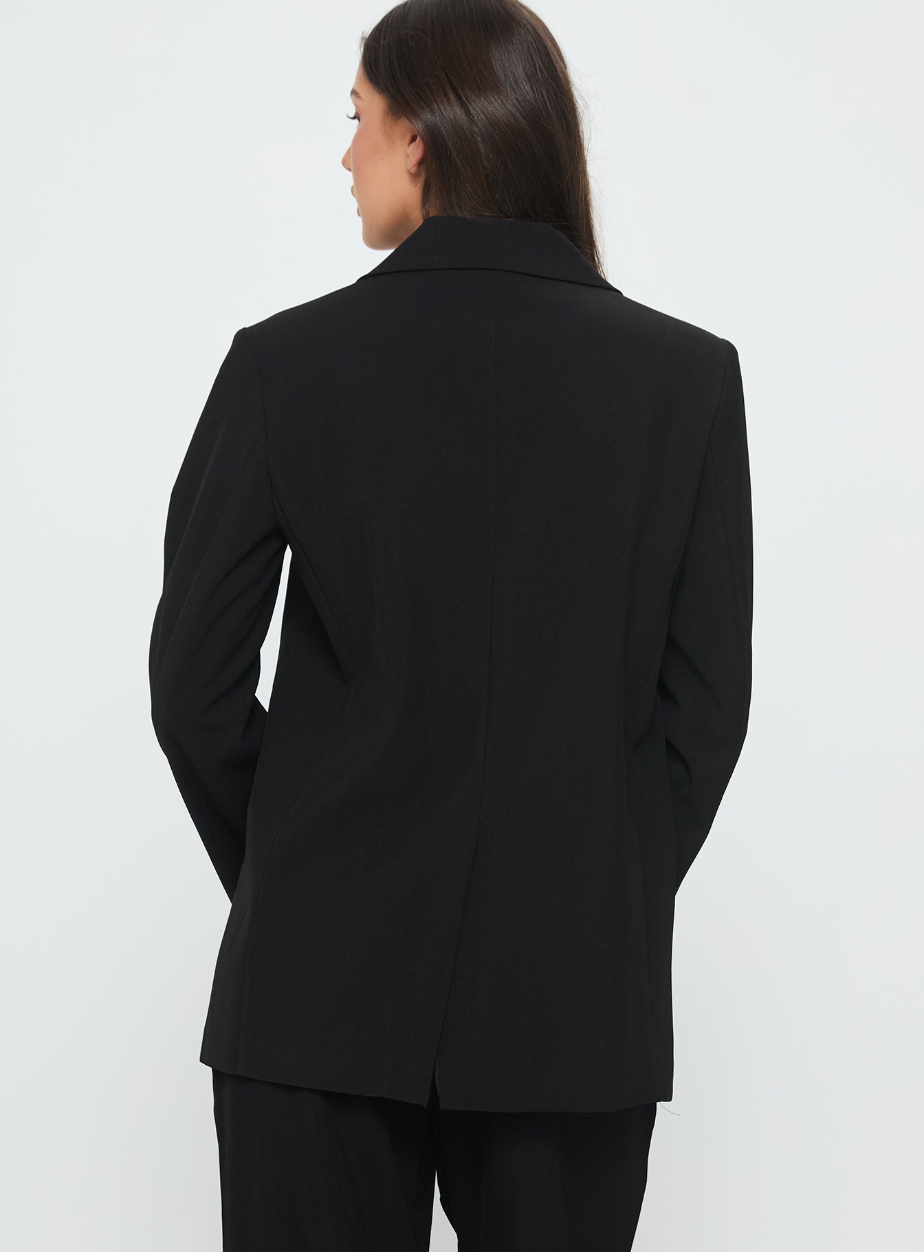 Crowd Pleaser Oversized Blazer Black