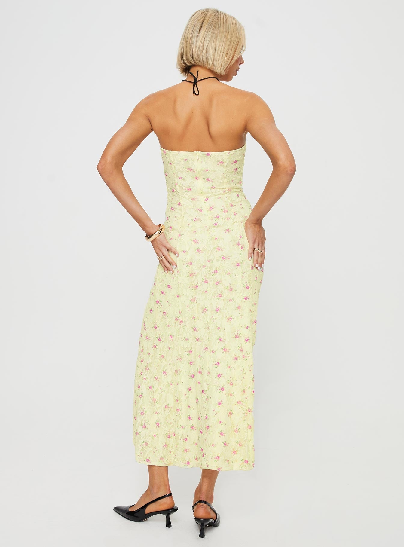 Demayne Floral Maxi Dress Cream / Pink