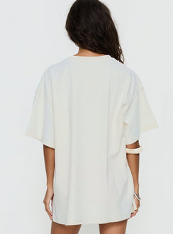 Amalfi Love Oversized Graphic Tee Off White