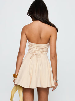 Zavira Strapless Romper Oat