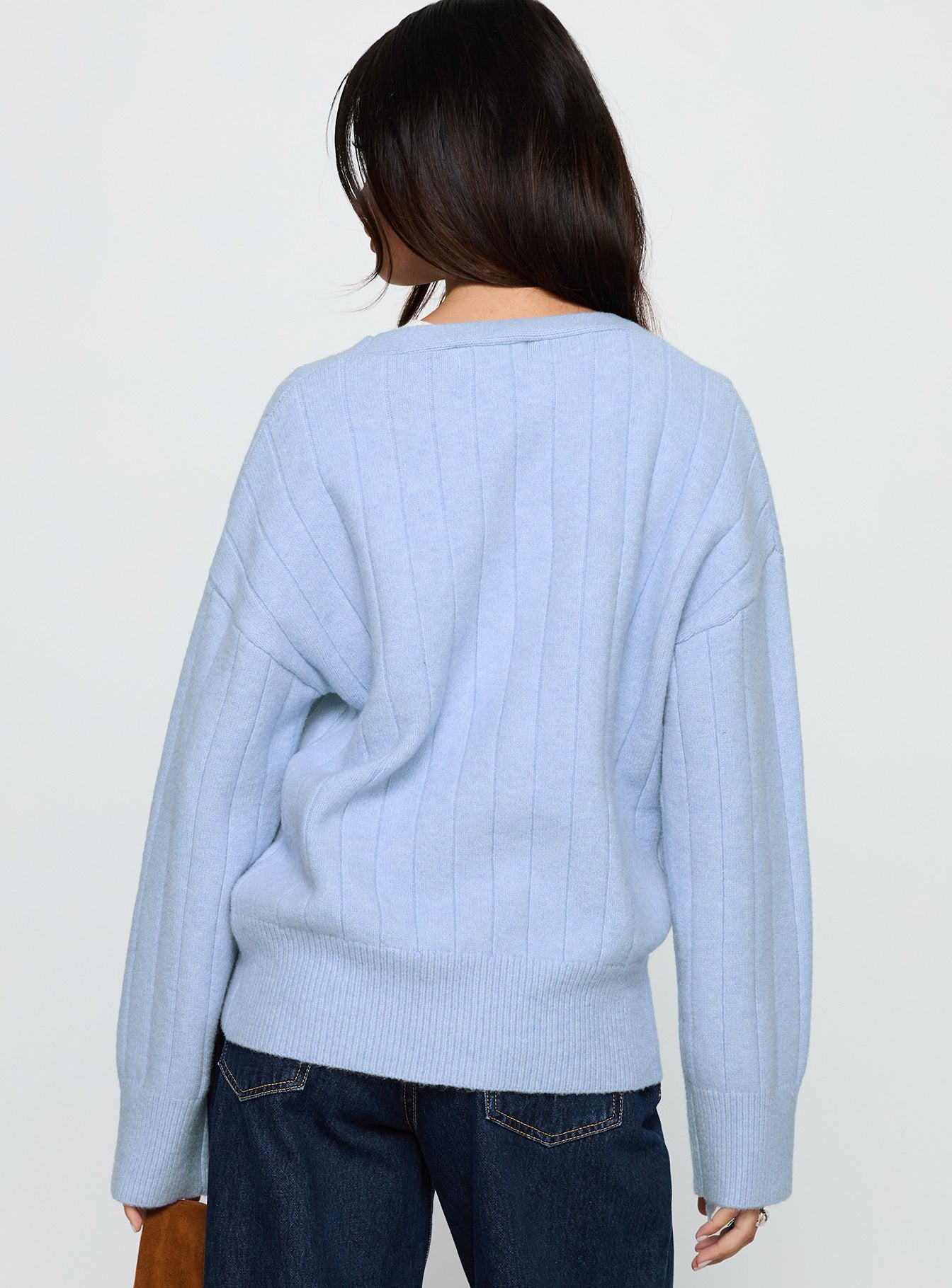 Come Back Soon Knit Cardigan Blue
