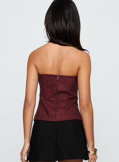 Supermodel Top Burgundy
