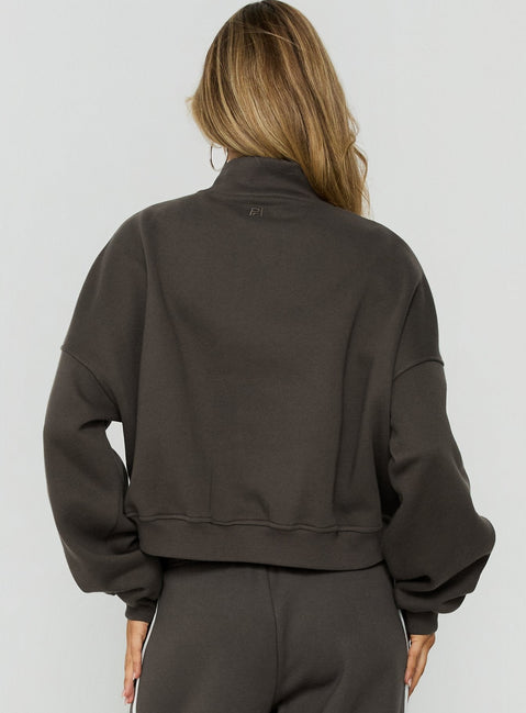 Anyya Funnel Neck Crew Jumper Iron Grey