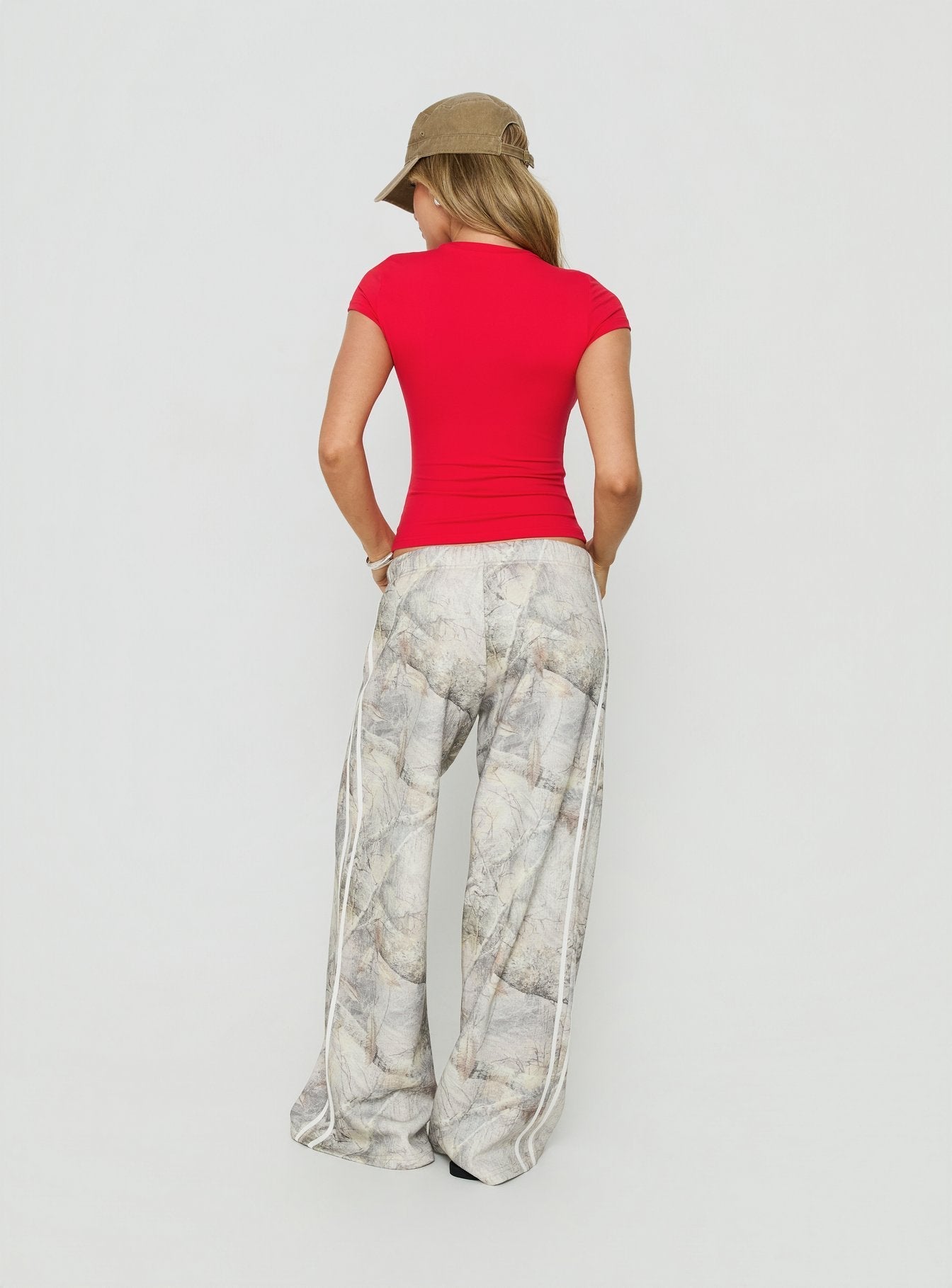Kennah Wide Leg Sweat Pants Camo