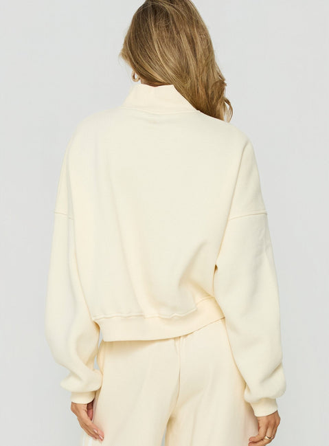Anyya Funnel Neck Crew Jumper Cream