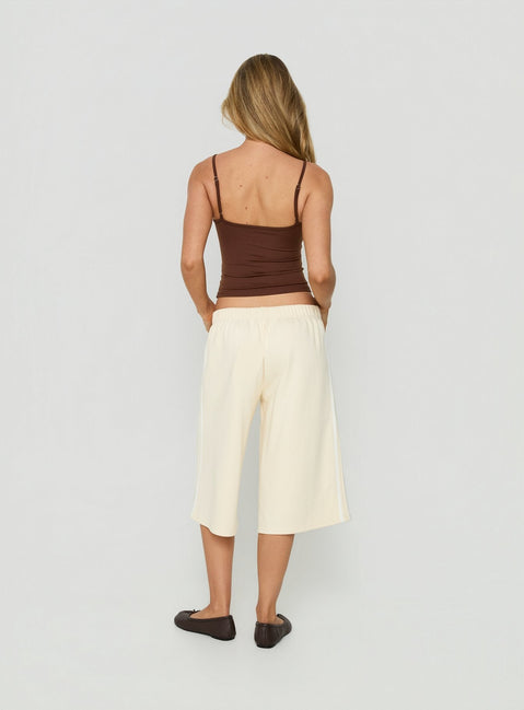 Sayllor Longline Sweat Shorts Cream