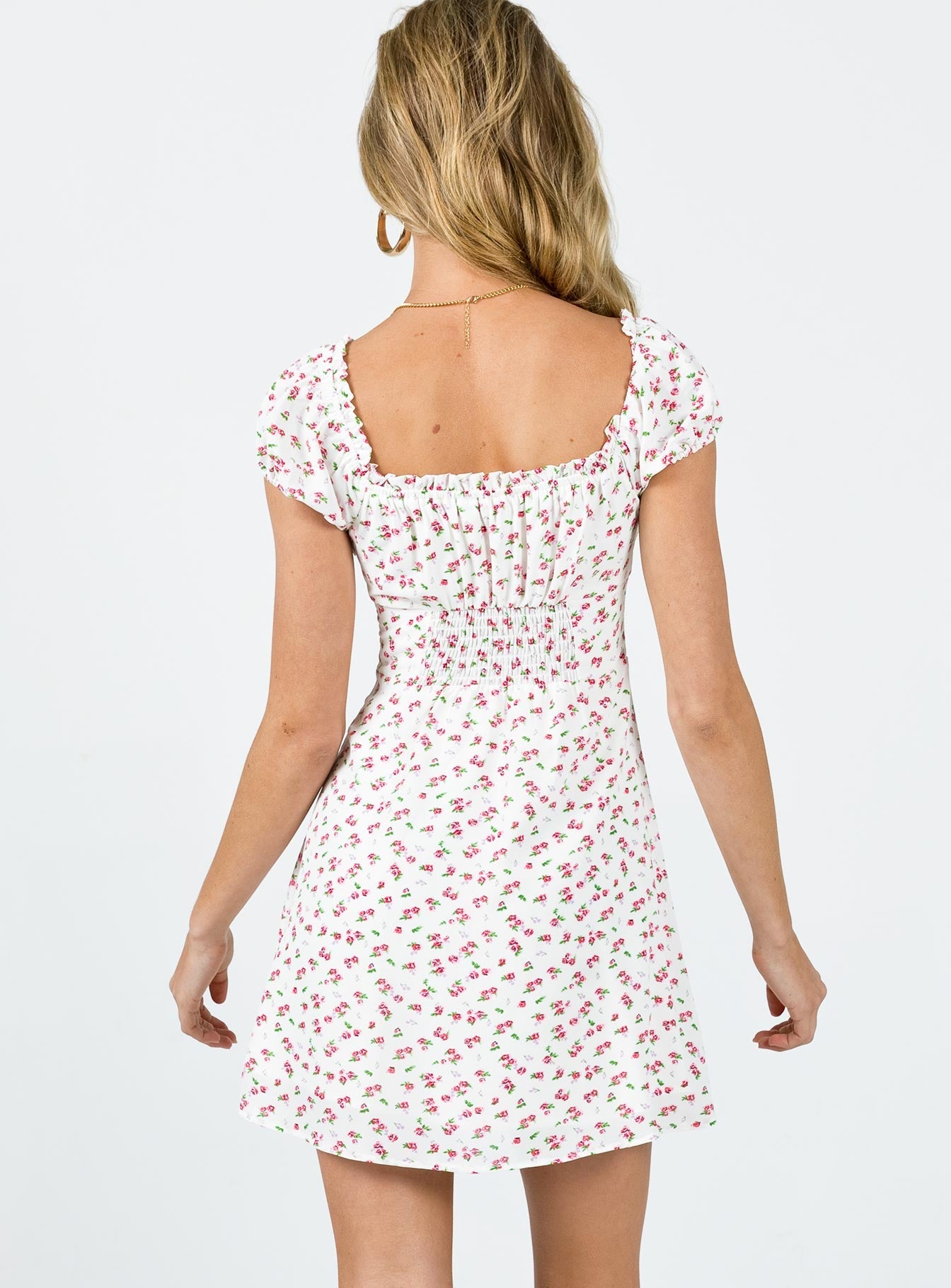 product Princess Polly Crew Neck  Lidia Mini Dress White Multi