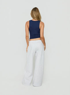 Kennah Wide Leg Sweat Pants Grey Marle