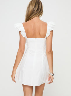 Shells In The Sand Mini Dress White