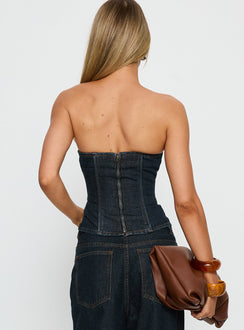 Sweetness Strapless Top Indigo