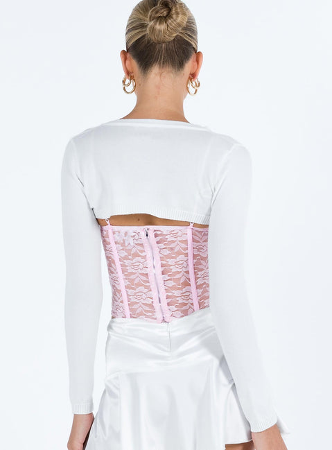 Alexanderson Cardigan White Princess Polly  Cropped 