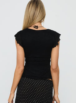 Auroraah Frill Top Black
