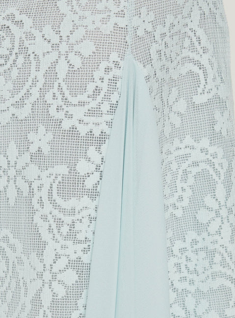 Quani Lace Midi Skirt Blue