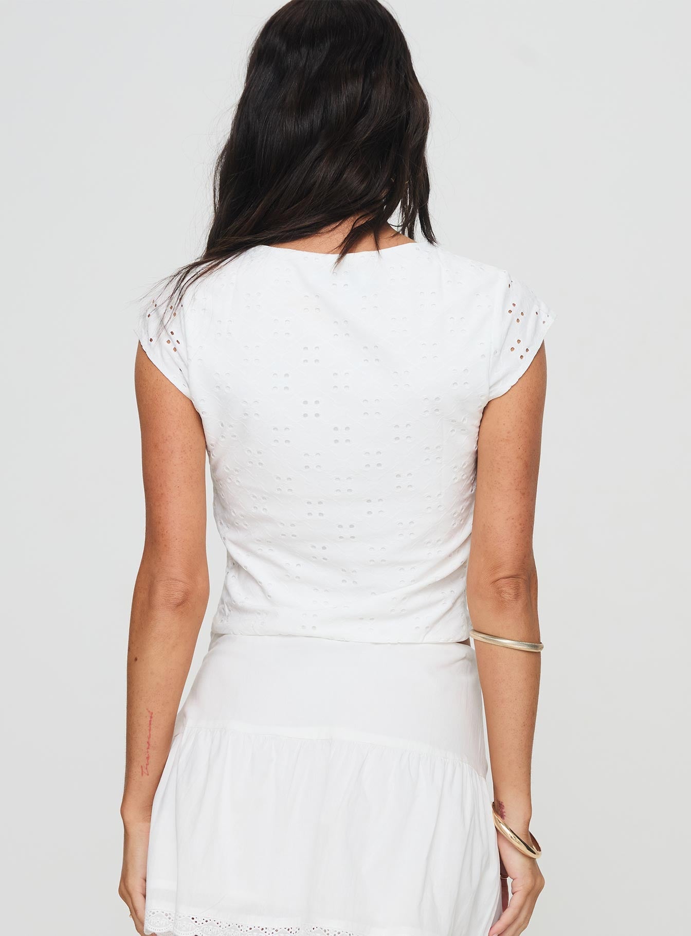 Junea Tie Top White