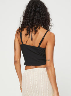 product Princess Polly Sleeveless Square Neck  Taliyah Top Black