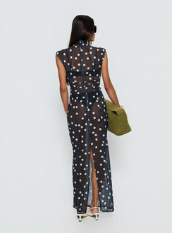 Redefined Maxi Dress Noir Polka