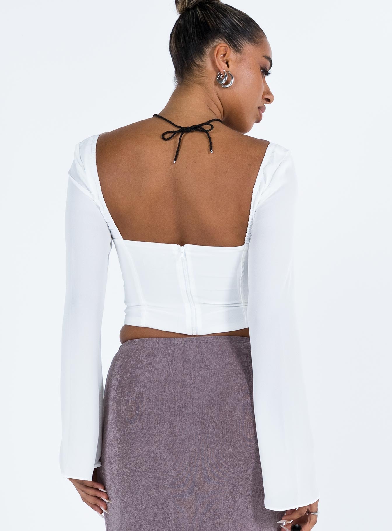 product Princess Polly Full Sleeves Crew Neck  Kitchener Long Sleeve Top Ivory