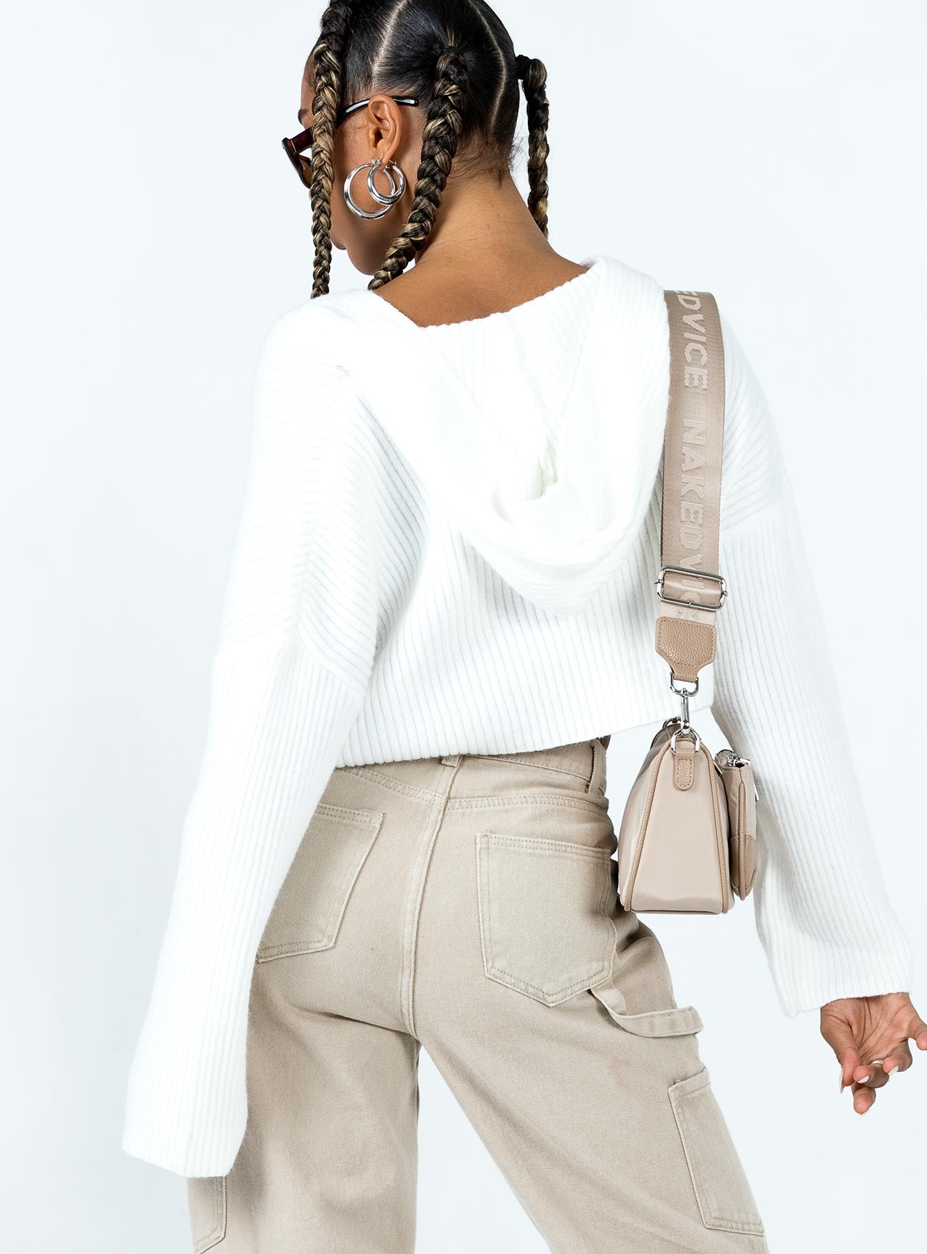 Benson Cropped Sweater White Cropped 