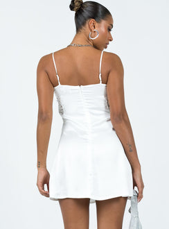 product Princess Polly Asymmetric Neckline  Orsette Mini Dress White